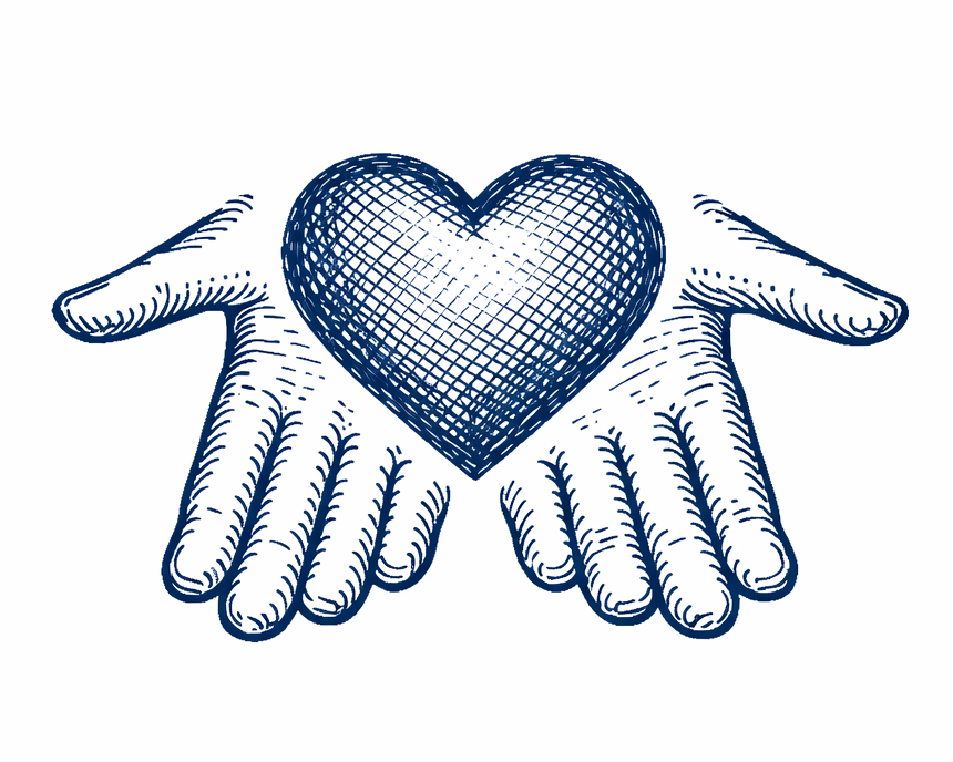 Hands and Heart Illustration