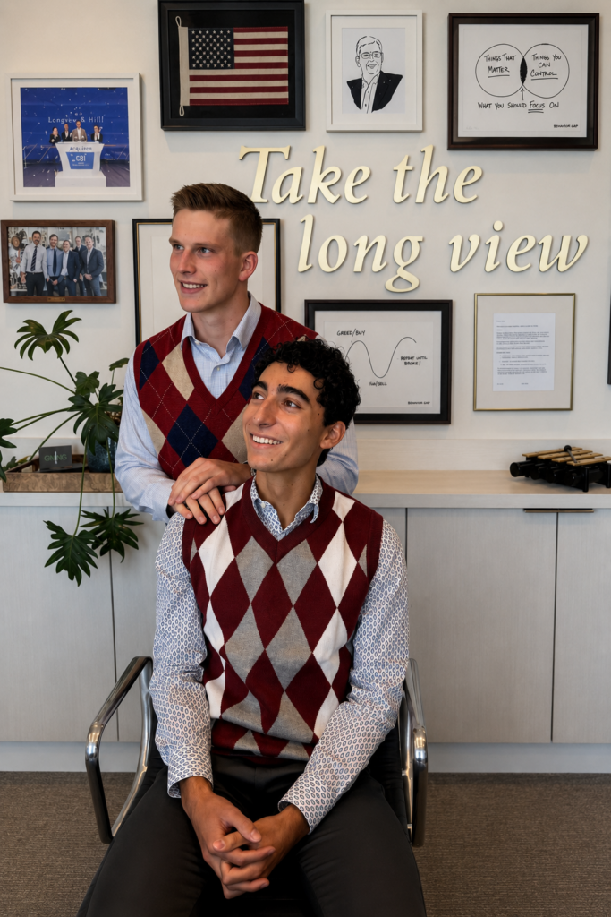 image of two young men looking off into the distance