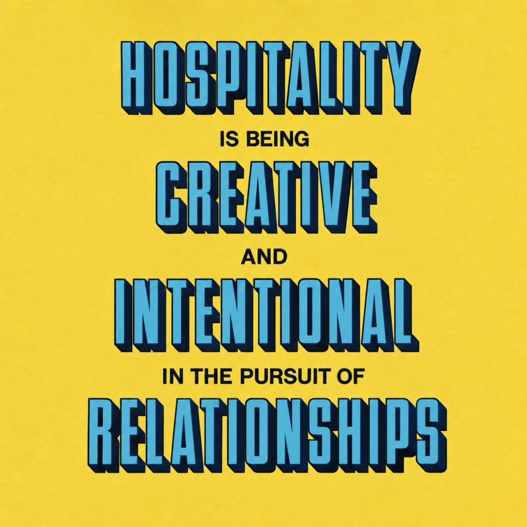 text graphic about hospitality